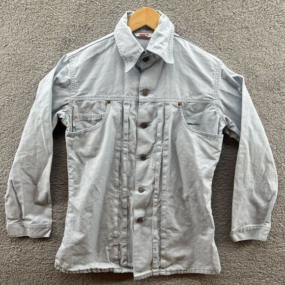 Levi’s Vintage Light Blue White Tab Denim Jean Cotton Jacket Adult Size Medium